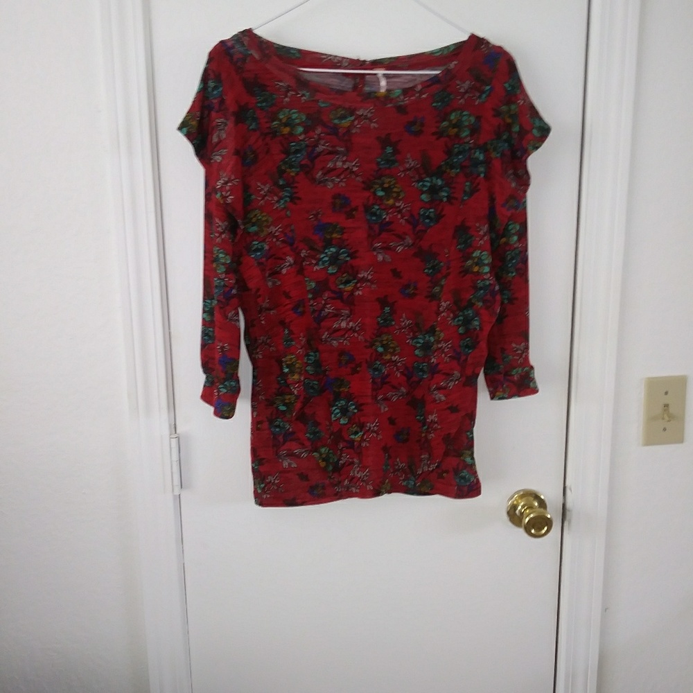Free People Ruffled Top Sz M